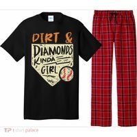 Fun Cute Softball Baseball Dirt & Diamonds Kinda Girl Pajama Set thumb 0