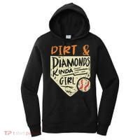 Fun Cute Softball Baseball Dirt & Diamonds Kinda Girl Women's Hoodie thumb 0
