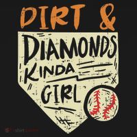 Fun Cute Softball Baseball Dirt & Diamonds Kinda Girl Mousepad thumb 1
