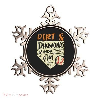 Fun Cute Softball Baseball Dirt & Diamonds Kinda Girl Ornament