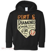 Fun Cute Softball Baseball Dirt & Diamonds Kinda Girl Toddler Hoodie thumb 0