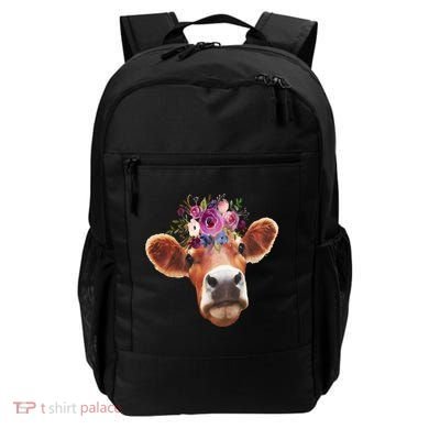 Floral Cow Spring Nature Backpack