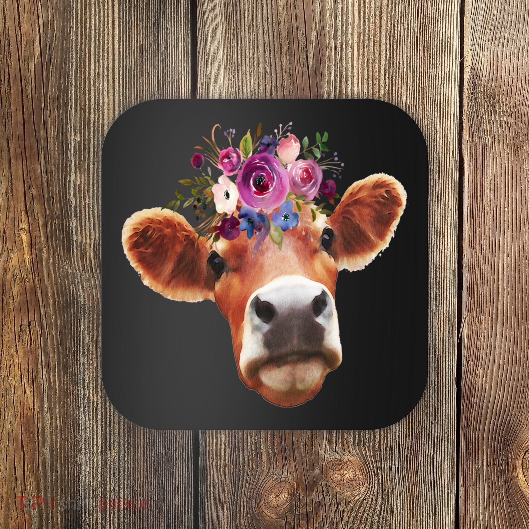 Floral Cow Spring Nature Coaster