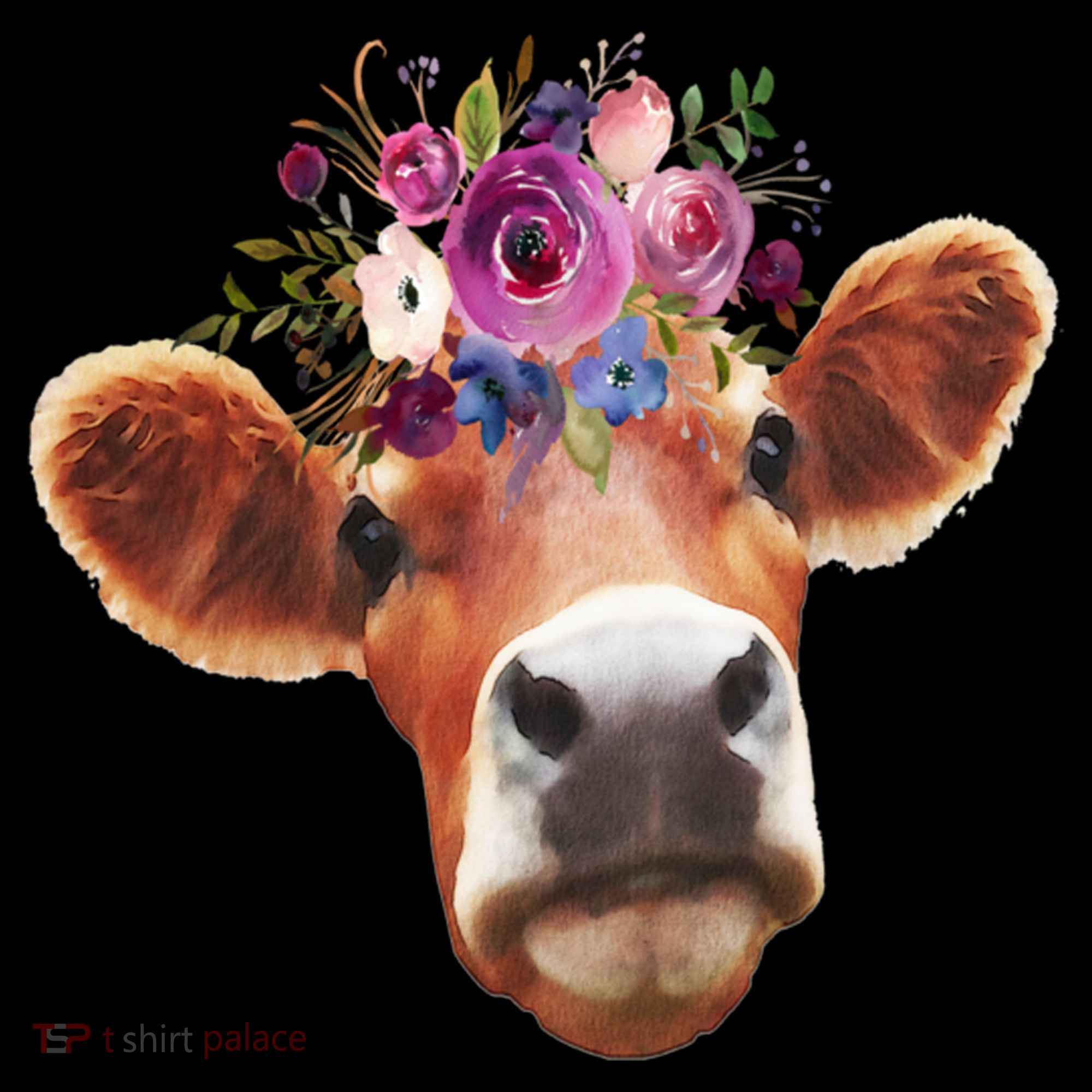 Floral Cow Spring Nature Coaster