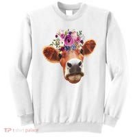 Floral Cow Spring Nature Sweatshirt thumb 0