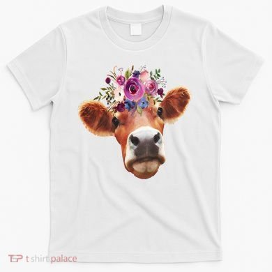 Floral Cow Spring Nature T-Shirt