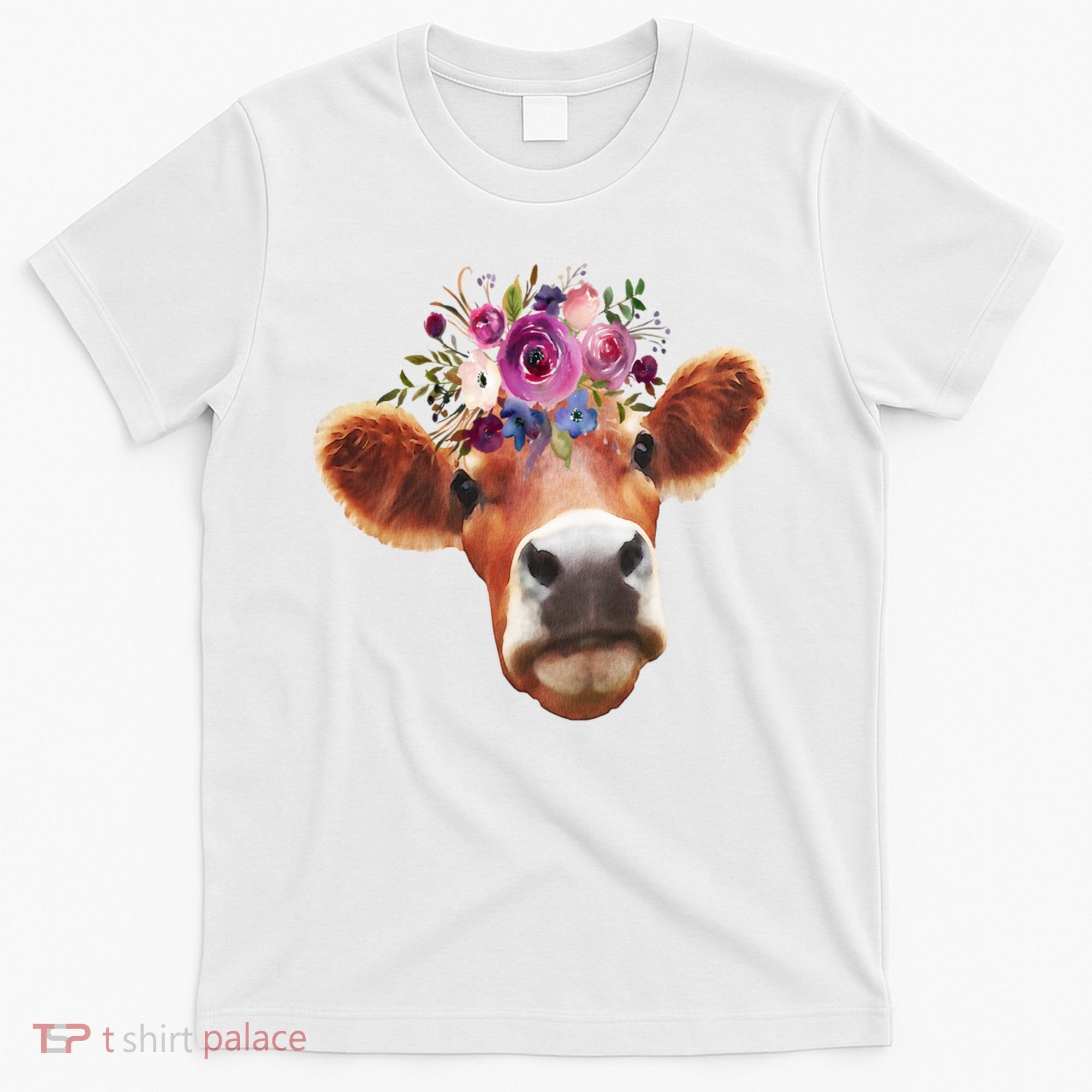 Floral Cow Spring Nature T-Shirt