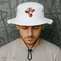 Floral Cow Spring Nature Bucket Hat thumb 2