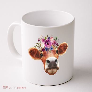 Floral Cow Spring Nature Coffee Mug