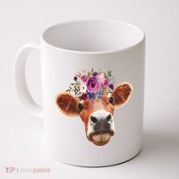 Floral Cow Spring Nature Coffee Mug thumb 0