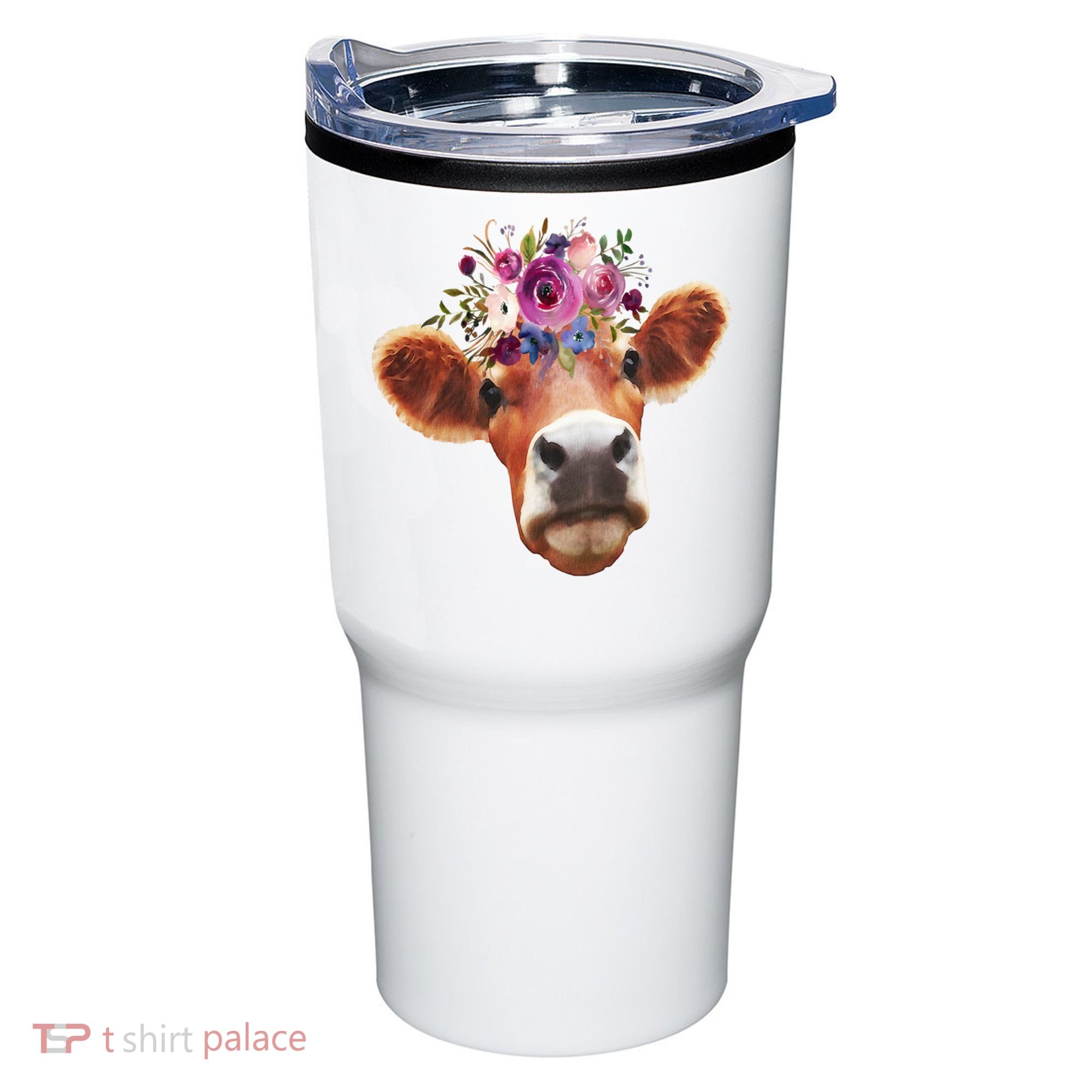 Floral Cow Spring Nature Tumbler