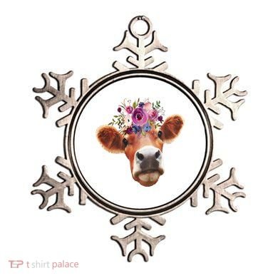 Floral Cow Spring Nature Ornament