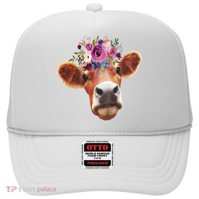 Floral Cow Spring Nature Hat