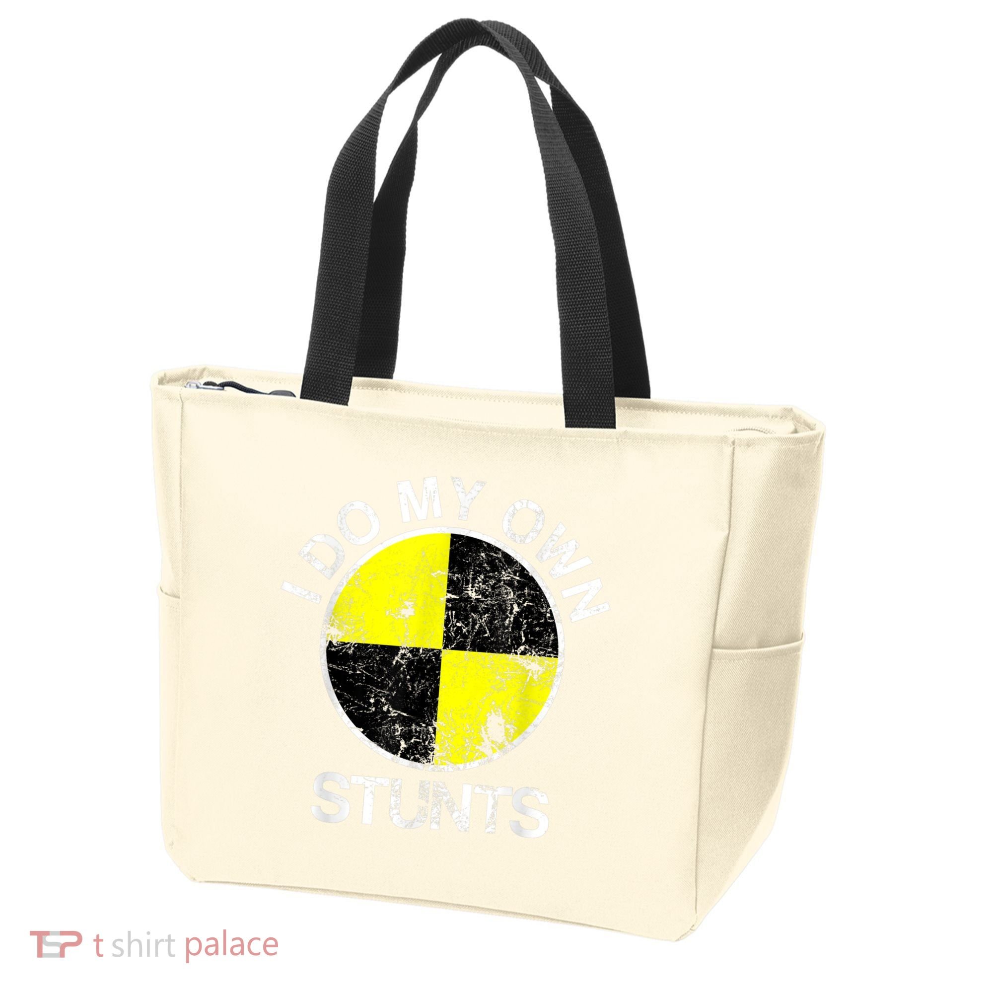 Funny Crash Test Dummy I Do My Own Stunts Tote Bag