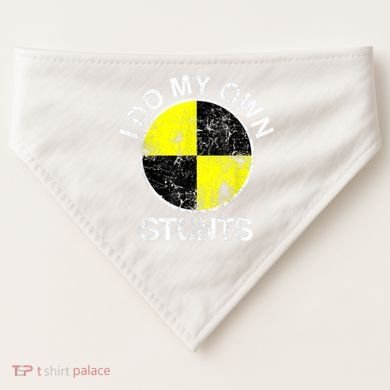 Funny Crash Test Dummy I Do My Own Stunts USA-Made Doggie Bandana