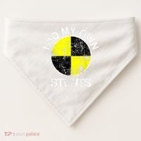 Funny Crash Test Dummy I Do My Own Stunts USA-Made Doggie Bandana thumb 0