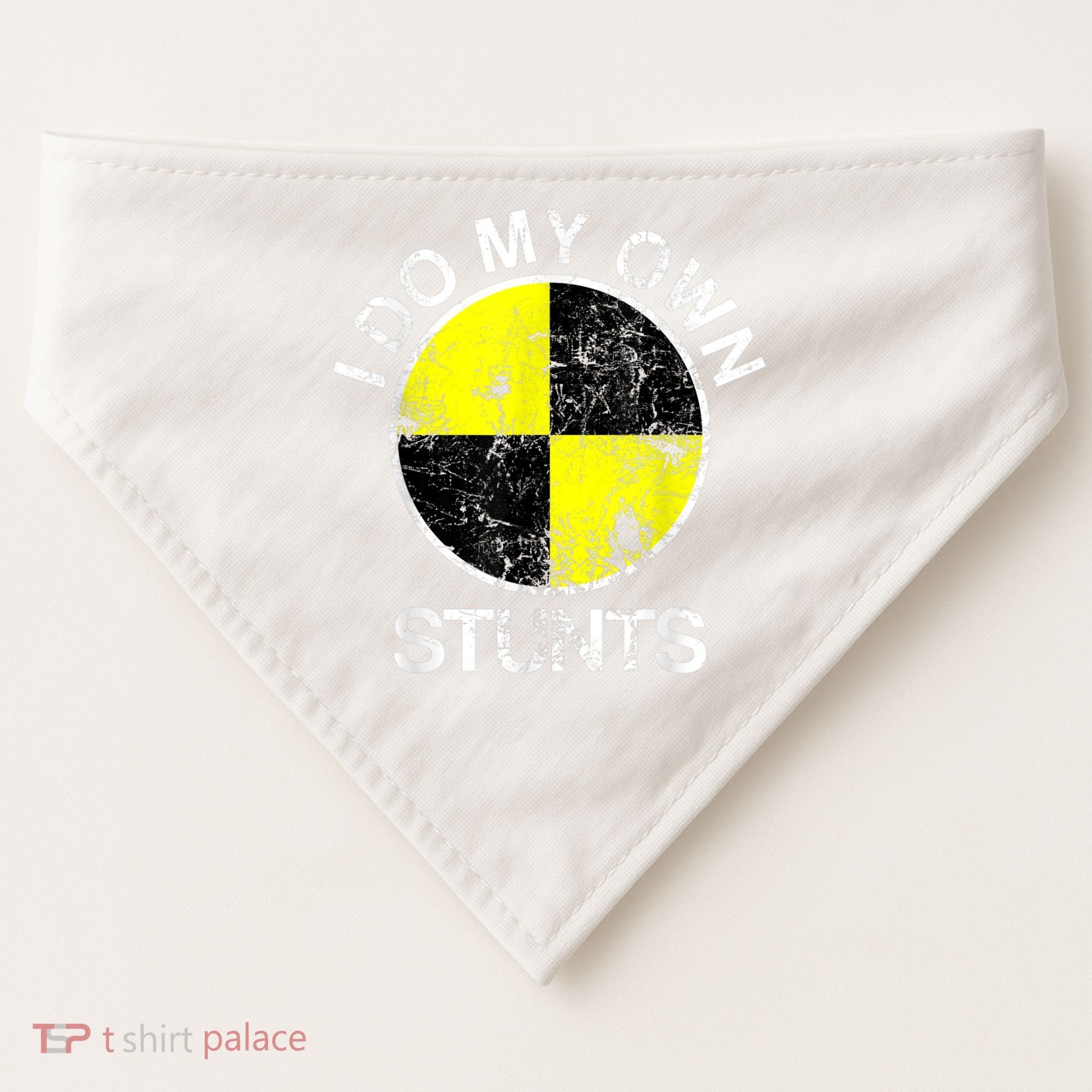 Funny Crash Test Dummy I Do My Own Stunts USA-Made Doggie Bandana