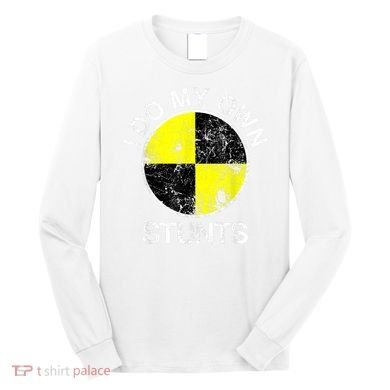 Funny Crash Test Dummy I Do My Own Stunts Long Sleeve Shirt