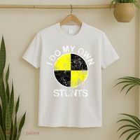 Funny Crash Test Dummy I Do My Own Stunts T-Shirt thumb 2