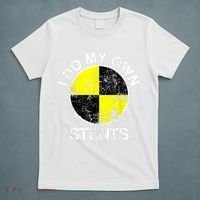 Funny Crash Test Dummy I Do My Own Stunts T-Shirt thumb 5