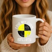 Funny Crash Test Dummy I Do My Own Stunts Coffee Mug thumb 3