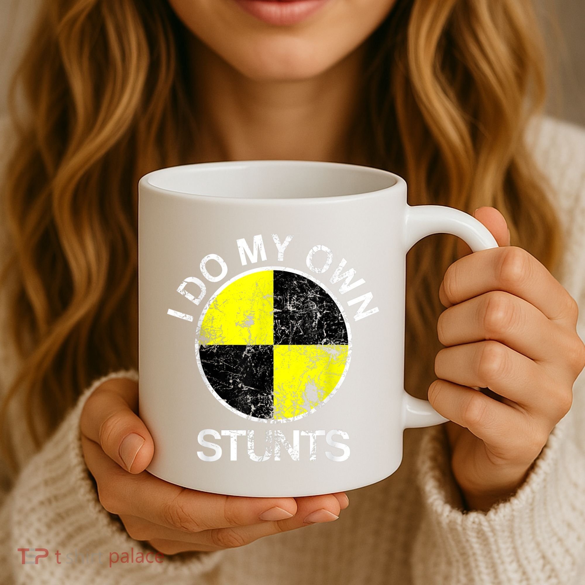 Funny Crash Test Dummy I Do My Own Stunts Coffee Mug