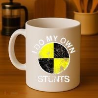 Funny Crash Test Dummy I Do My Own Stunts Coffee Mug thumb 4