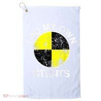Funny Crash Test Dummy I Do My Own Stunts Golf Towel thumb 0