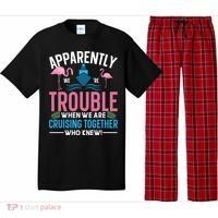 Funny Cruise Tee Besties Cruising Trouble Together Meaningful Gift Pajama Set thumb 0