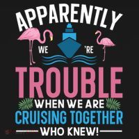 Funny Cruise Tee Besties Cruising Trouble Together Meaningful Gift Women's Hoodie thumb 2