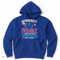 Funny Cruise Tee Besties Cruising Trouble Together Meaningful Gift Hoodie thumb 0
