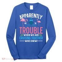 Funny Cruise Tee Besties Cruising Trouble Together Meaningful Gift Long Sleeve Shirt thumb 0