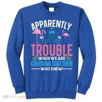 Funny Cruise Tee Besties Cruising Trouble Together Meaningful Gift Sweatshirt thumb 0