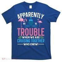 Funny Cruise Tee Besties Cruising Trouble Together Meaningful Gift T-Shirt thumb 0