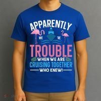 Funny Cruise Tee Besties Cruising Trouble Together Meaningful Gift T-Shirt thumb 3