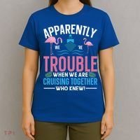 Funny Cruise Tee Besties Cruising Trouble Together Meaningful Gift T-Shirt thumb 4
