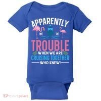 Funny Cruise Tee Besties Cruising Trouble Together Meaningful Gift Baby Bodysuit thumb 0
