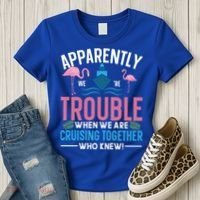 Funny Cruise Tee Besties Cruising Trouble Together Meaningful Gift Women's T-Shirt thumb 3