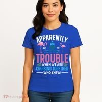 Funny Cruise Tee Besties Cruising Trouble Together Meaningful Gift Women's T-Shirt thumb 4