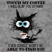 Funny Cat Touch My Coffee I Will Slap You So Hard Toddler Hoodie thumb 2