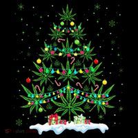 Festive Cannabis Tree Hilarious Xmas Decor for Marijuana Enthusiasts Women's Hoodie thumb 2