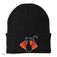 Funny Cute Thanksgiving Cat Turkey Beanie thumb 0