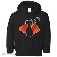 Funny Cute Thanksgiving Cat Turkey Toddler Hoodie thumb 0