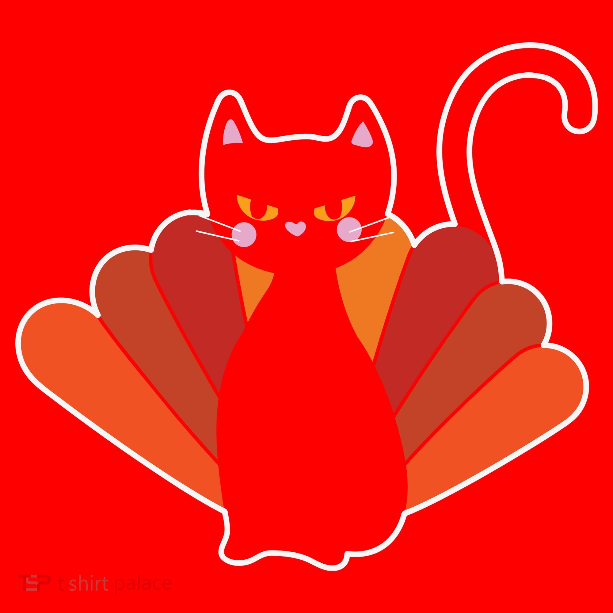 Funny Cute Thanksgiving Cat Turkey Santa Hat