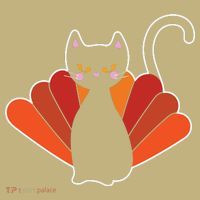 Funny Cute Thanksgiving Cat Turkey Long Sleeve Shirt thumb 2