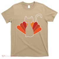 Funny Cute Thanksgiving Cat Turkey T-Shirt thumb 0