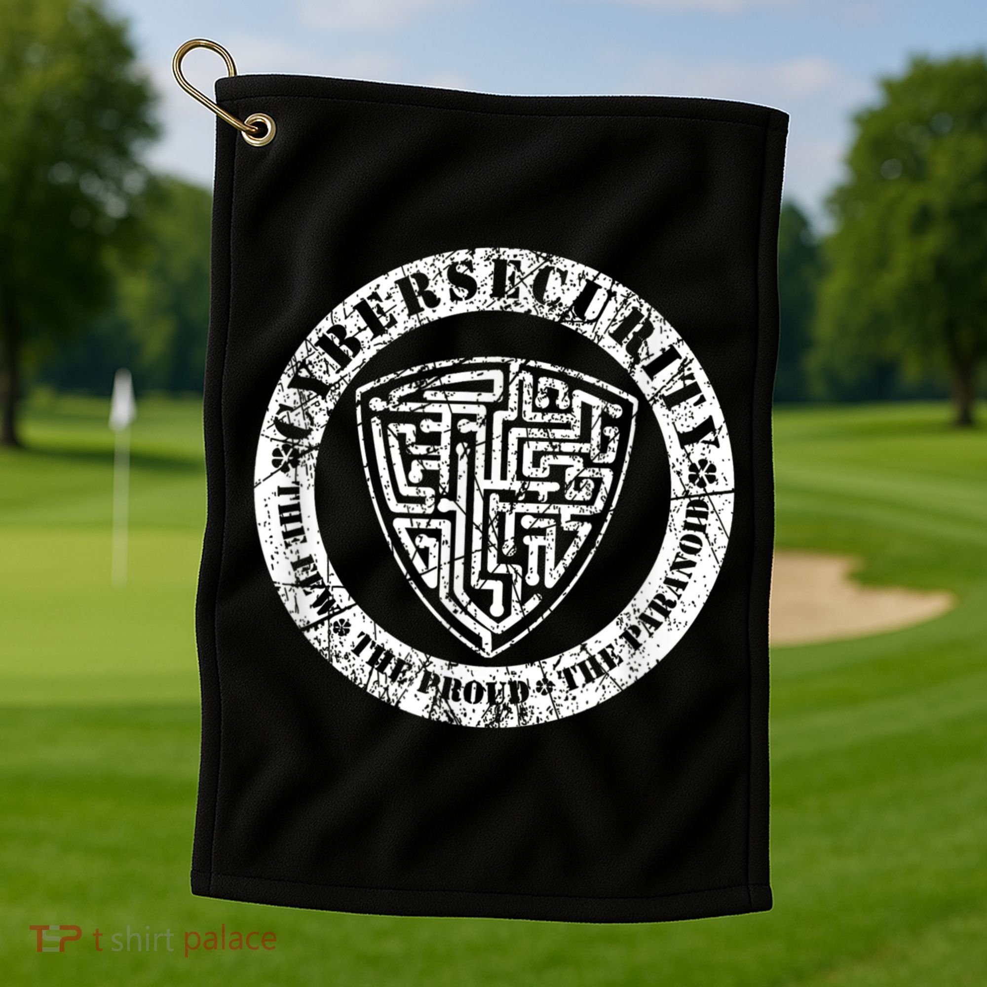 Funny Cybersecurity The Few The Proud The Paranoid Gift Golf Towel