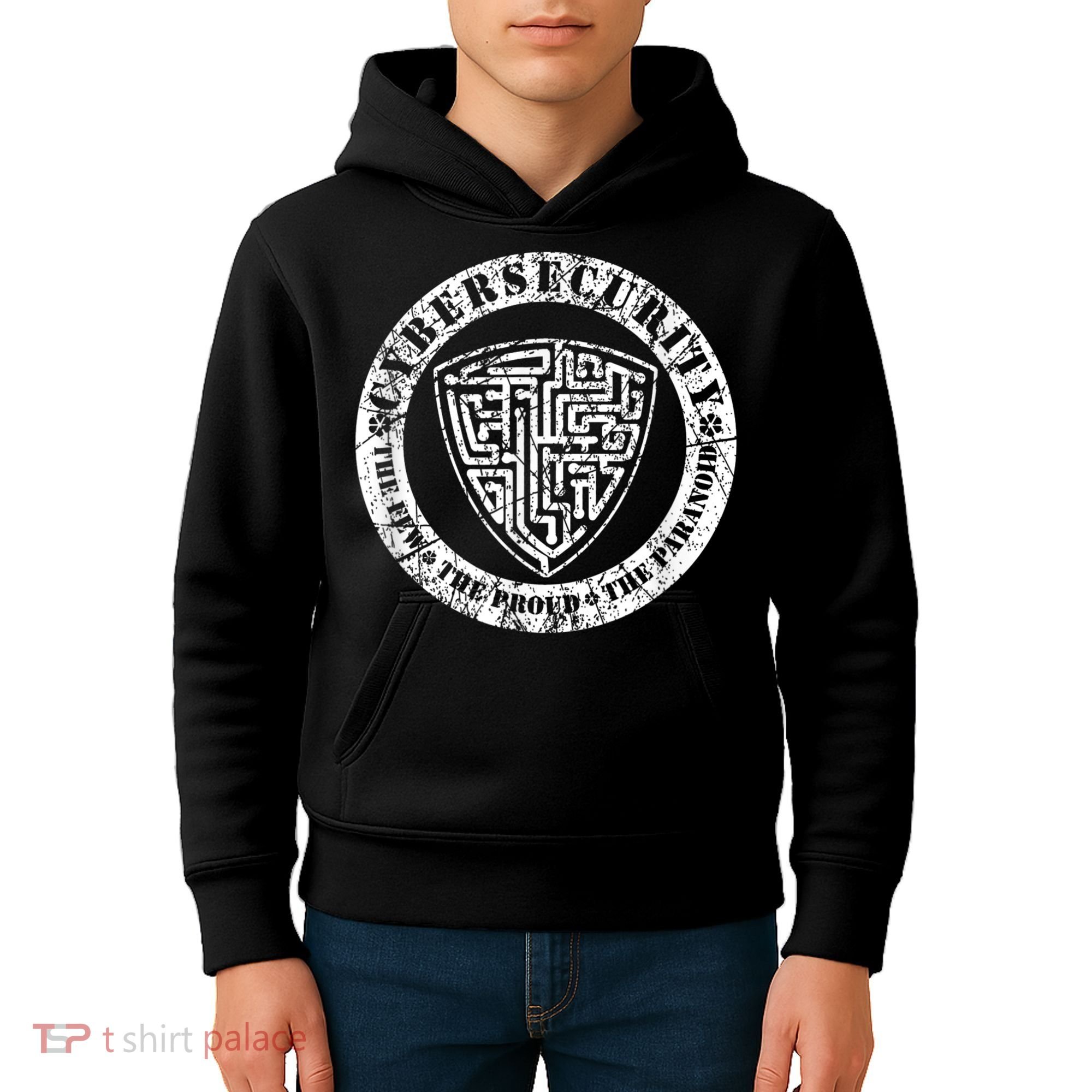 Funny Cybersecurity The Few The Proud The Paranoid Gift Kids Hoodie