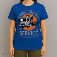 Funny Camel Towing Retro Adult Humor Saying Halloween Cool Gift T-Shirt thumb 4