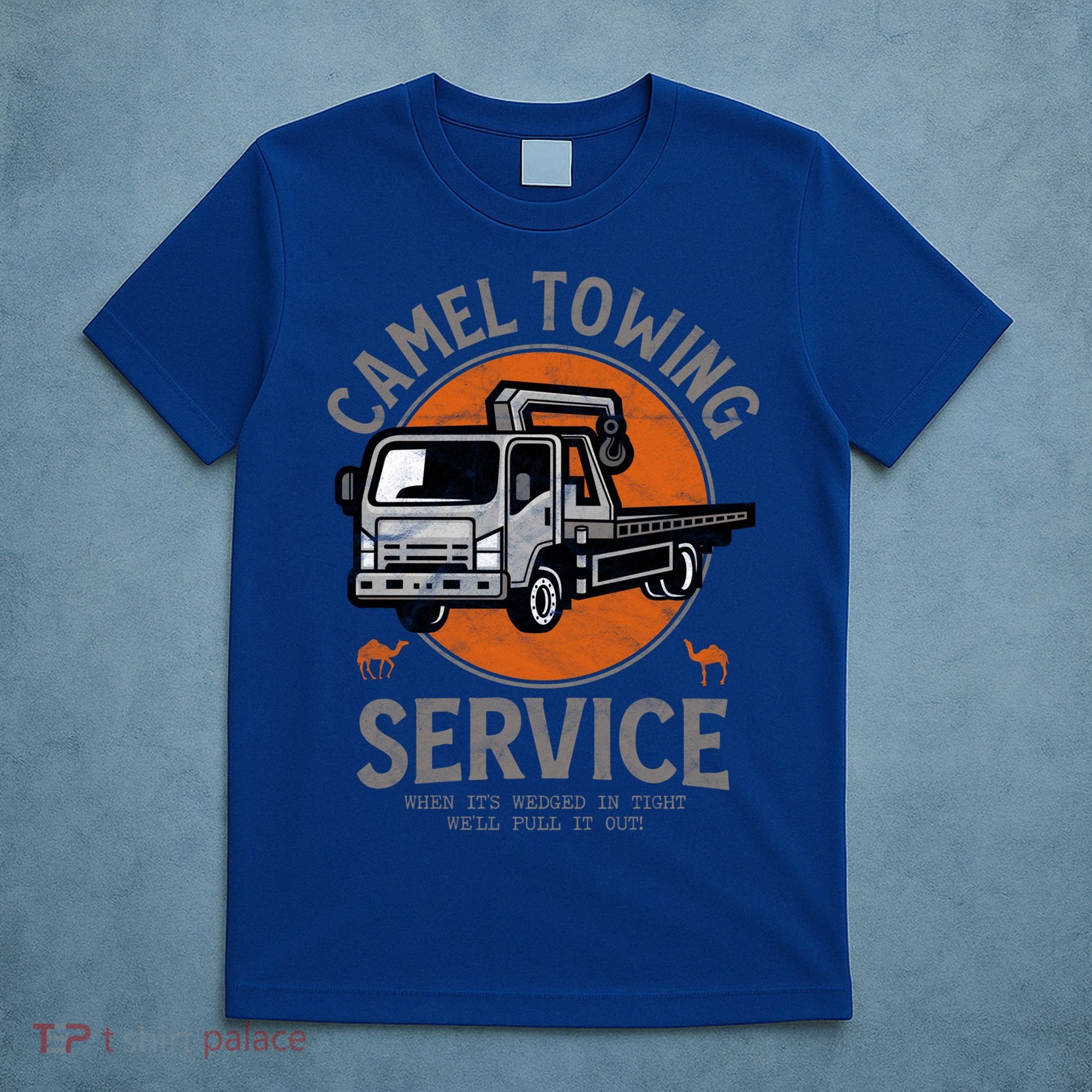 Funny Camel Towing Retro Adult Humor Saying Halloween Cool Gift T-Shirt